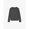 Zadig & Voltaire Womens Cici Star-patch Cashmere Jumper Dark Grey In Dark Grey