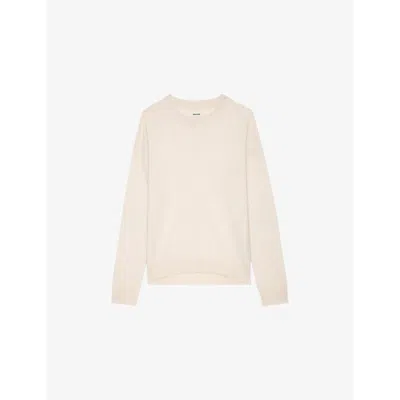 Zadig & Voltaire Womens Cici Star-patch Cashmere Jumper Ecru