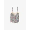 Zadig & Voltaire Womens Cyoko Graphic-print Woven Cami Top Mist In Mist