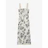 Zadig & Voltaire Womens Renaid Sleeveless Printed Cotton Maxi Dress Ecru In Ecru