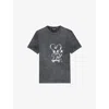 Zadig & Voltaire Womens Edwin Mouse-print Cotton T-shirt Carbone In Carbone