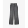 Zadig & Voltaire Elio Straight-leg Jeans In Medium Grey