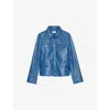 Zadig & Voltaire Womens Surf Liam Regular-fit Leather Jacket In Blue