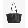 Zadig & Voltaire Womens Noir Logo-print Coated-canvas Xl Shopper In Noir