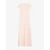 Zadig & Voltaire Ravir Silk Maxi Dress In Pearly