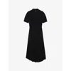 Zadig & Voltaire Womens Rimaz Short-sleeved Woven Midi Dress Black In Black