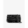 Zadig & Voltaire Womens Rock Nano Leather Clutch Bag Black In Black