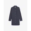 Shop Zadig & Voltaire Womens Encre Stripe Long-sleeve Cotton Shirt Dress