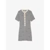 Zadig & Voltaire Womens Encre Tahoe Stripe Cotton-blend Knitted Mini Dress Xs In Encre