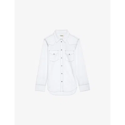 Zadig & Voltaire Womens Thelma Long-sleeve Cotton Shirt Judo