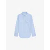 Zadig & Voltaire Womens Thelma Stripe-print Cotton Shirt Mist In Mist