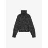 Zadig & Voltaire Cashmere-blend Sequin-embellished Cardigan In Anthracite