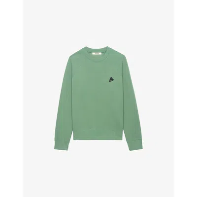 Zadig & Voltaire Heart-detail Sweatshirt In Coriander