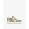 Zadig & Voltaire Womens Wings Metallic-leather Low-top Trainers Gold In Gold