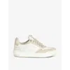 Zadig & Voltaire Womens Ice Wings Snakeskin-effect Low-top Leather Trainers Eur 41 / 7 Uk In Ice