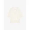Zadig & Voltaire Womens Wully Rhinestone Knitted Top In Stone