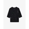 Zadig & Voltaire Womens Ecru Wully Rhinestone Knitted Top In Ecru