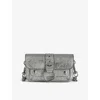 Zadig & Voltaire Womens Silver Zadig&voltaire X Kate Moss Studded Leather Cross-body Bag In Silver