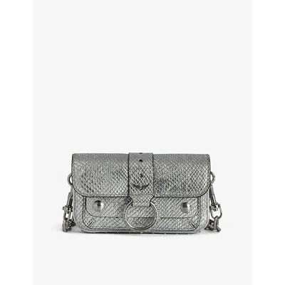 Zadig & Voltaire Womens Silver Zadig&voltaire X Kate Moss Studded Leather Cross-body Bag