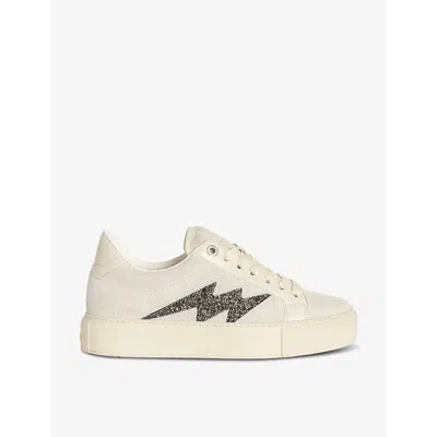 Zadig & Voltaire Womens Zv1747 La Flash Swarovski Crystal-embellished Suede Low-top Trainers