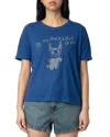 Zadig & Voltaire Woos Rock Devil Ringer Tee In Surf