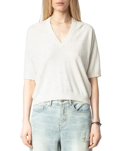 ZADIG & VOLTAIRE WULLY LICO V NECK SWEATER