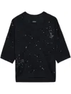 Zadig & Voltaire Womens Ecru Wully Rhinestone Knitted Top In Black