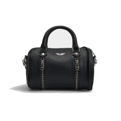 ZADIG & VOLTAIRE XS SUNNY TOTE BAG - BLACK - LEATHER