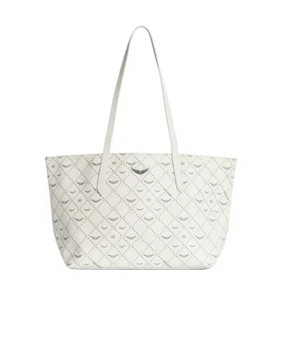 Zadig & Voltaire Z Monogram Shopper Bag In White