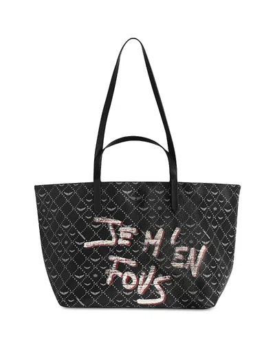 Zadig & Voltaire Z Shopper Xl Monogram Tag Tote In Black
