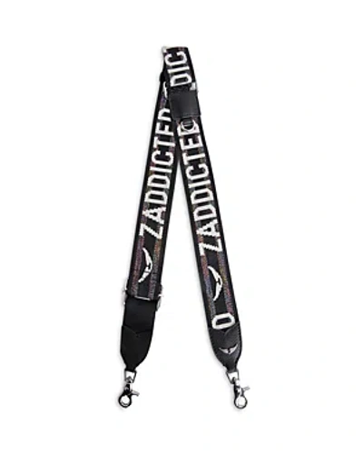 Zadig & Voltaire Zaddicted Glitter Strap In Black