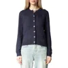 Zadig & Voltaire Alpha Seco Stars Silk & Cashmere Cardigan In Encre