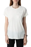 Zadig & Voltaire Anya Pcl Rain Rhinestone Wing Tee In Judo