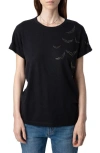 Zadig & Voltaire Anya Strass Wings T-shirt In Grey