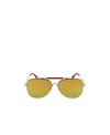 Zadig & Voltaire Zadig  Voltaire Aviator Frame Sunglasses In Yellow