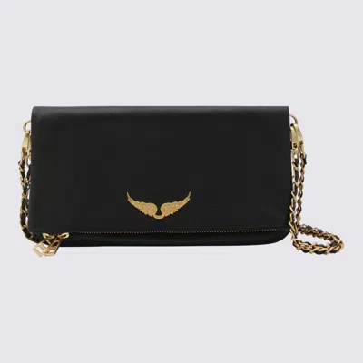 Zadig & Voltaire Zadig&voltaire Black And Gold Leather In Noir Gold