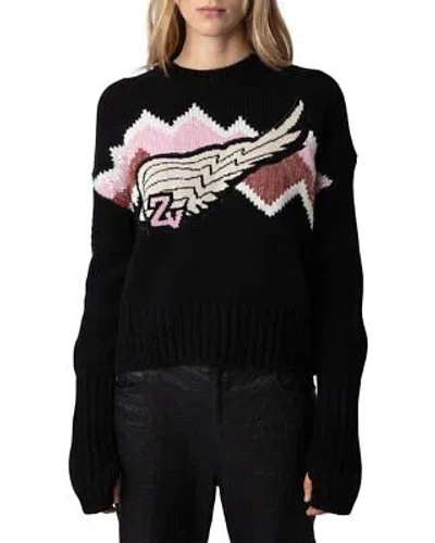 Pre-owned Zadig & Voltaire Bleez Cashmere & Wool-blend Sweater Women's In Noir