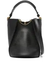 Zadig & Voltaire Borderline Leather Bucket Bag In Black