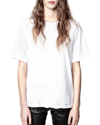 Zadig & Voltaire Bowi Cashmere Sweater In White