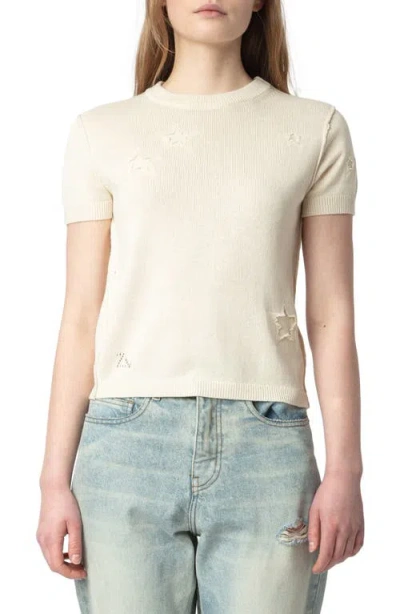 ZADIG & VOLTAIRE ZADIG & VOLTAIRE BULLY STAR INTARSIA SILK & CASHMERE SWEATER