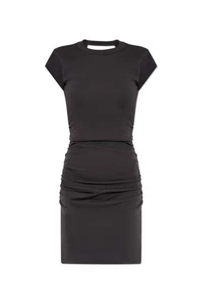 Zadig & Voltaire Cut-out Cotton Mini Dress In Grey