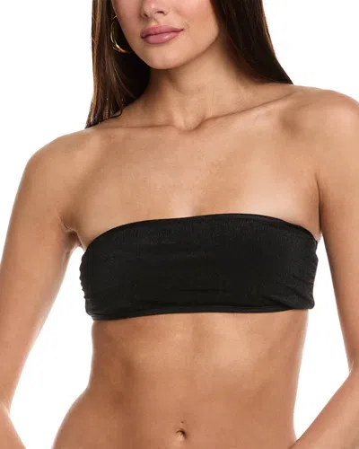 Zadig & Voltaire Crinkle Bandeau Bikini Top In Black