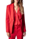 Zadig & Voltaire Date Gabardine Wool-blend Blazer