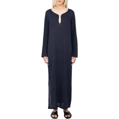 Zadig & Voltaire Delia V Long Sleeve Maxi Dress
