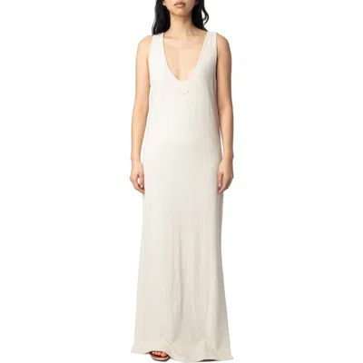 Zadig & Voltaire Deva Lin Lave Cotton & Linen Maxi Dress In Ecru