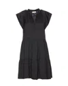 Zadig & Voltaire Rito Satin Shift Dress In Black