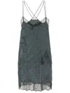 Zadig & Voltaire Calissa Wings-jacquard Minidress In Multicolor