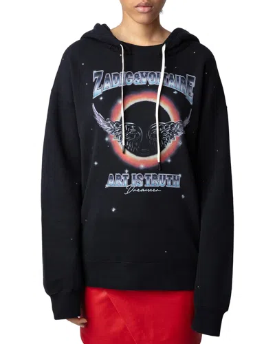 Zadig & Voltaire Elisio Compo Concert Sweatshirt In Noir