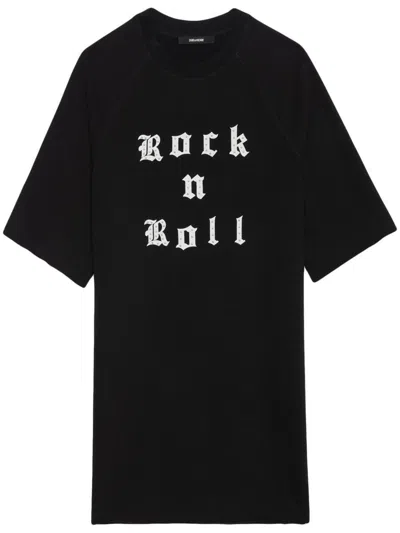Zadig & Voltaire Grace T-shirt Dress In Black