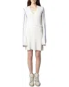 Zadig & Voltaire Woman Mini Dress Off White Size M Silk, Cotton